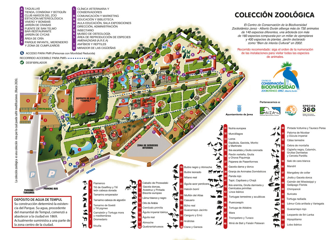 Plano colección zoológica