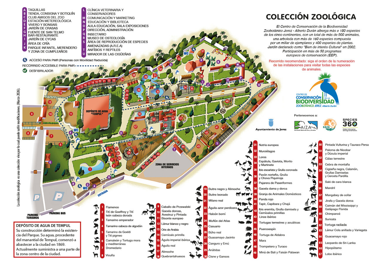 Plano colección zoológica