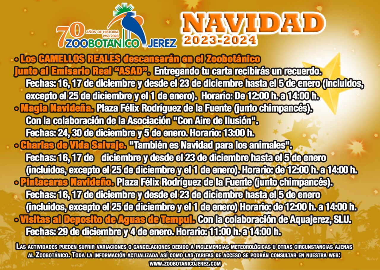Programación Navidad Zoobotánico